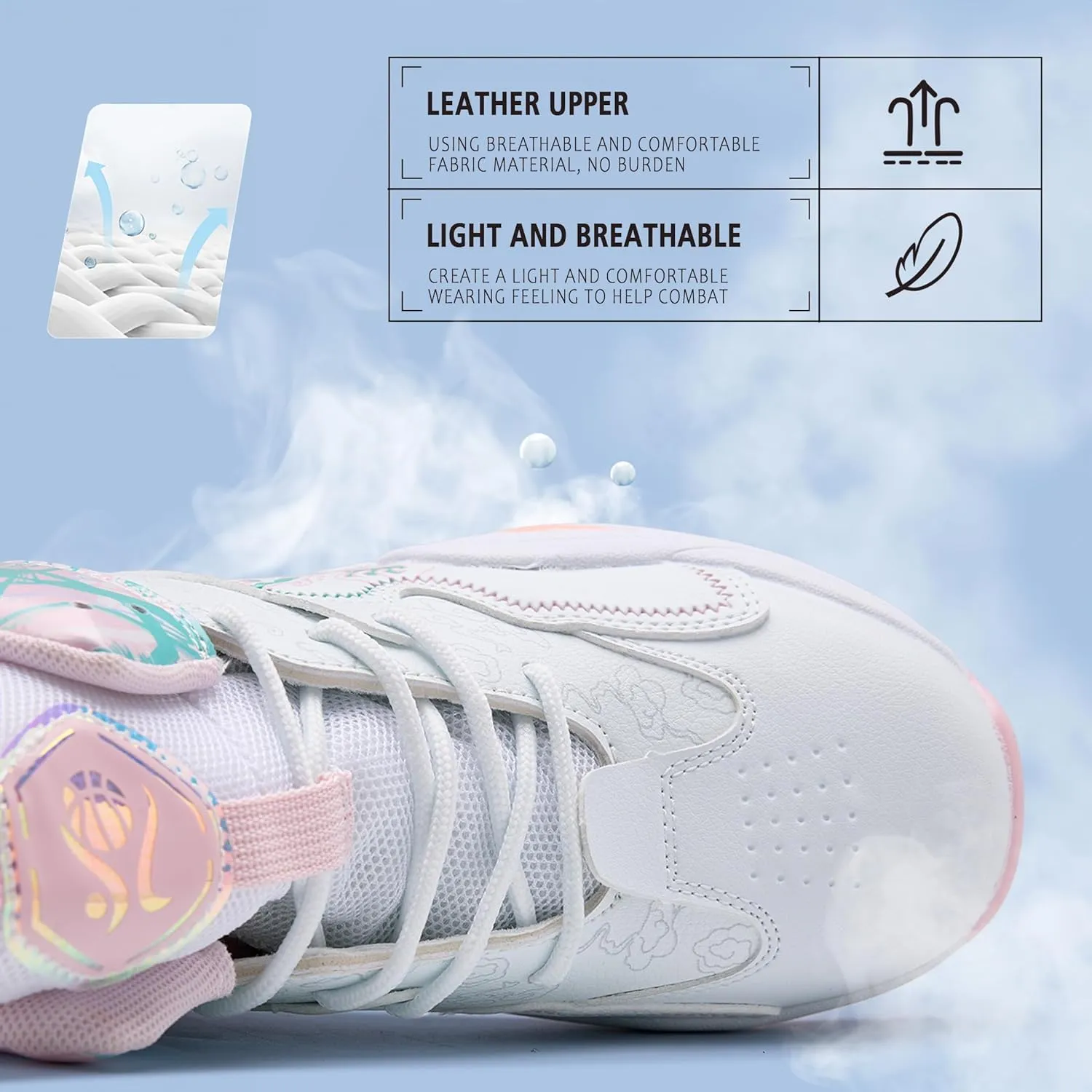 Men's Basketball Shoes Fashionable Breathable Anti Slip Sports Shoes Outdoor Running Fitness Training Shoes