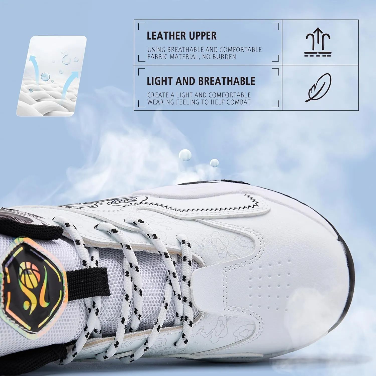 Men's Basketball Shoes Fashionable Breathable Anti Slip Sports Shoes Outdoor Running Fitness Training Shoes