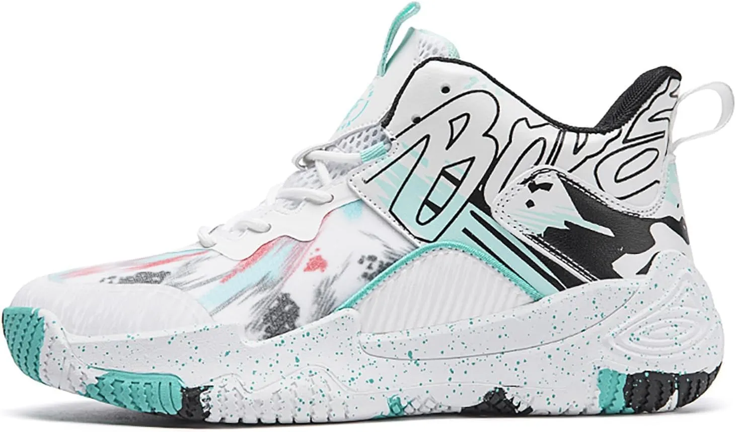 Men's Basketball Shoes No-Slip Breathable Outdoor Shoes Women's Fashion Graffiti Training Shoes