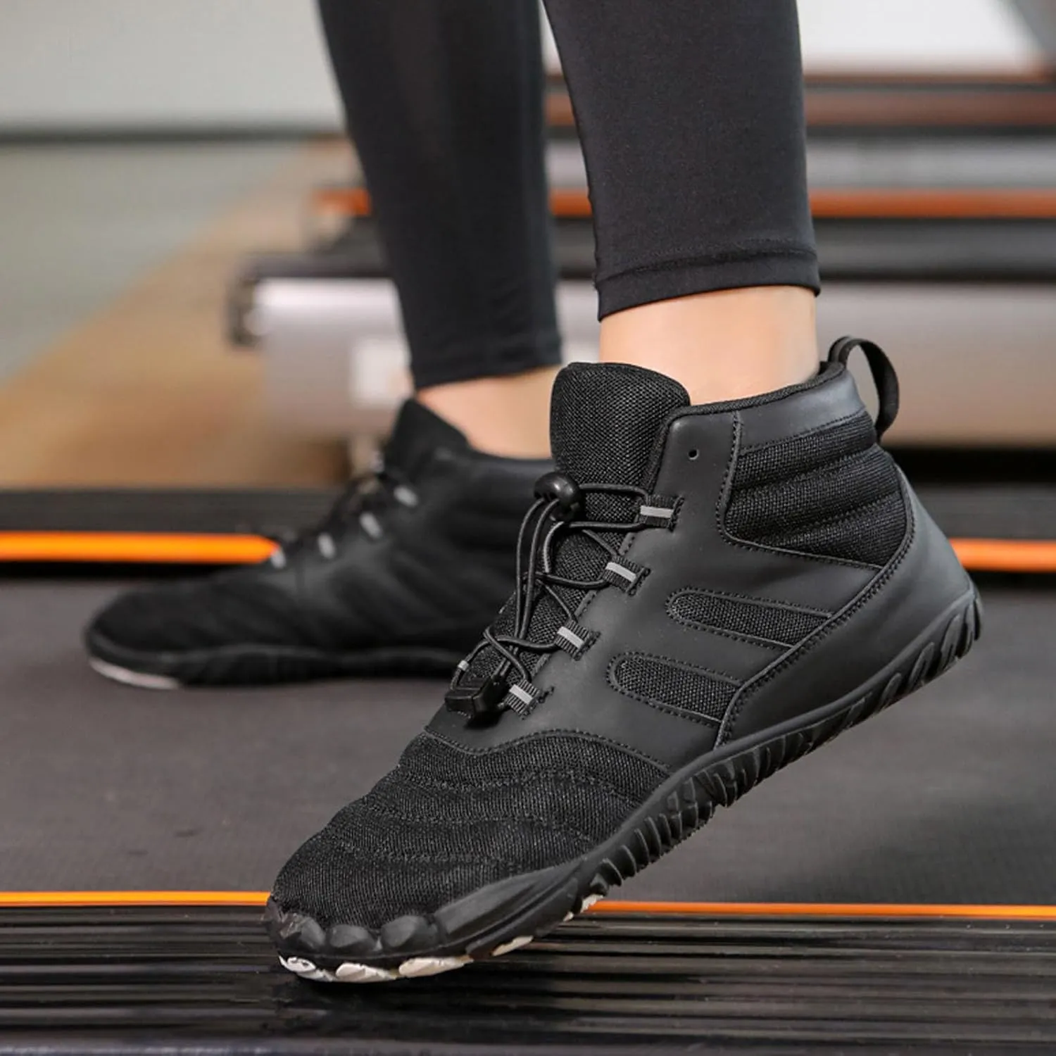 Mens Breathable Lace Up Running Shoes Portable Non Slip Fitness Workout Shoe Arch Support Walking Shoes for Men