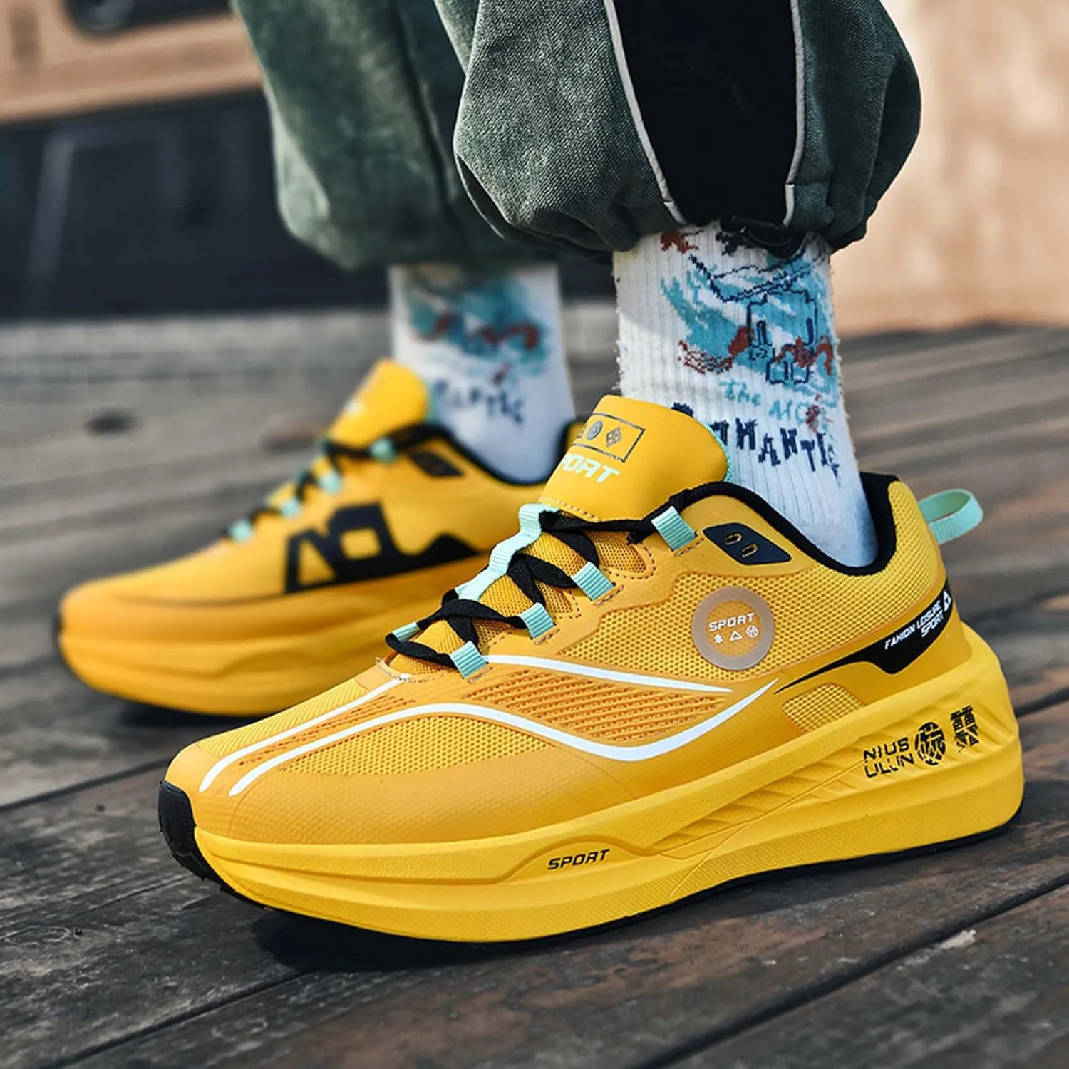 Men's Breathable Running Shoes Fashion Sneakers Women's Outdoor Anti-Slip Cushion Training Jogging Tennis Fitness Shoes Fashion Basketball Shoes