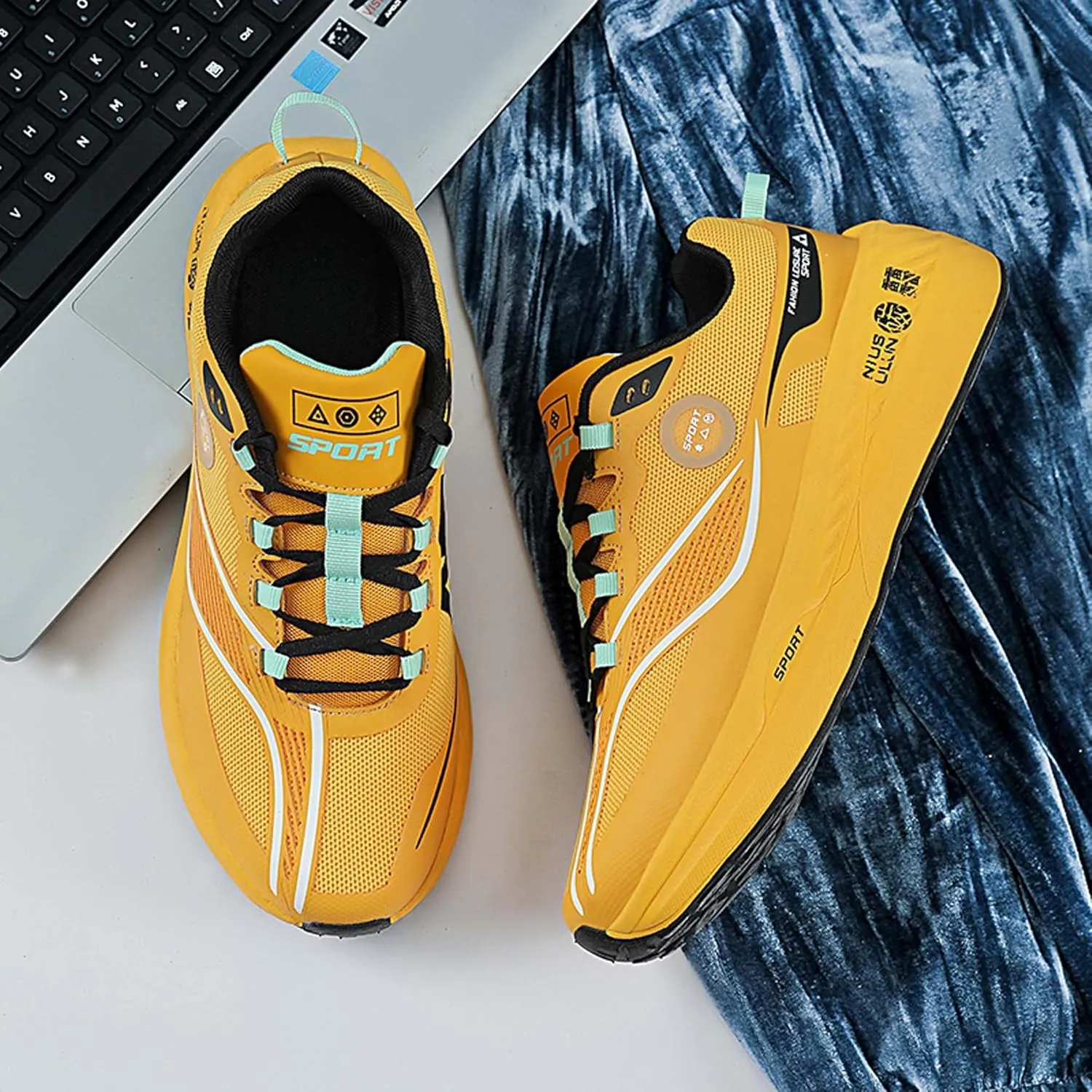 Men's Breathable Running Shoes Fashion Sneakers Women's Outdoor Anti-Slip Cushion Training Jogging Tennis Fitness Shoes Fashion Basketball Shoes