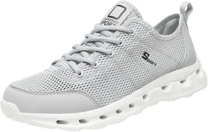 Mens Breathable Slip on Dress Shoes Lightweight Breathable Walking Shoe Gym Tennis Casual Elderly Lace Up Shoes