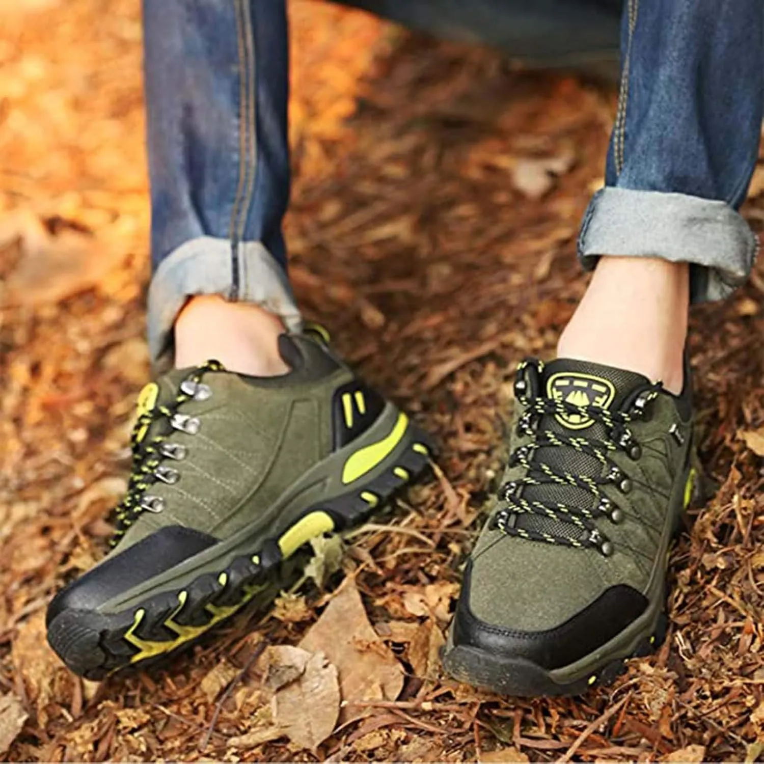 Men's Breathable Stretch Workout Shoes Lace Up Comfortable Light-Weight Shoe Men's Comfortable Diabetic Shoes