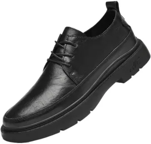 Men's Breathable Wingtip Brogue Oxfords Business Casual Leather Dress Shoes for Men
