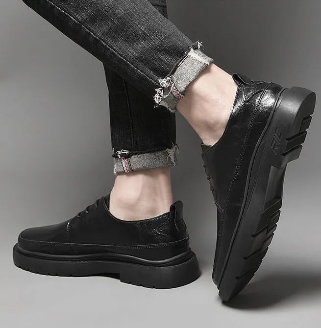 Men's Breathable Wingtip Brogue Oxfords Business Casual Leather Dress Shoes for Men