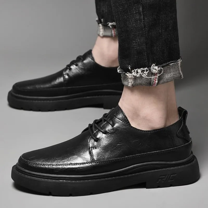 Men's Breathable Wingtip Brogue Oxfords Business Casual Leather Dress Shoes for Men