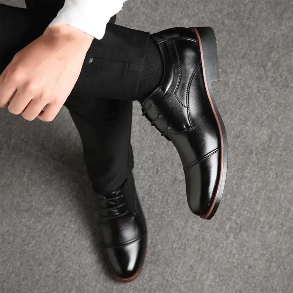 Men's Business Casual Oxford Soft Orthopedic Dress Shoes for Men, Comfortable Artificial PU Walking Shoes Loafers Work Flats, Sneaker Dress Shoes for Men