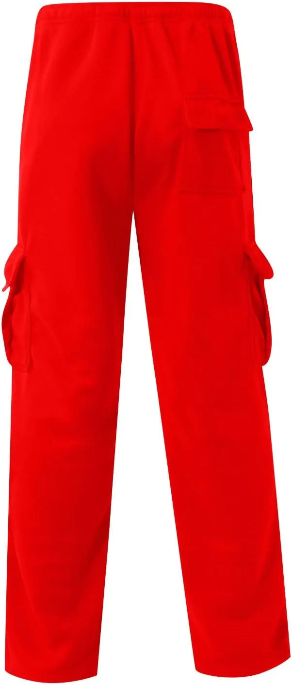 Men's Casual Cargo Joggers Drawstring Straight Leg Breathable Chino Pants Work Slim Fit Twill Jogging Sweatpants