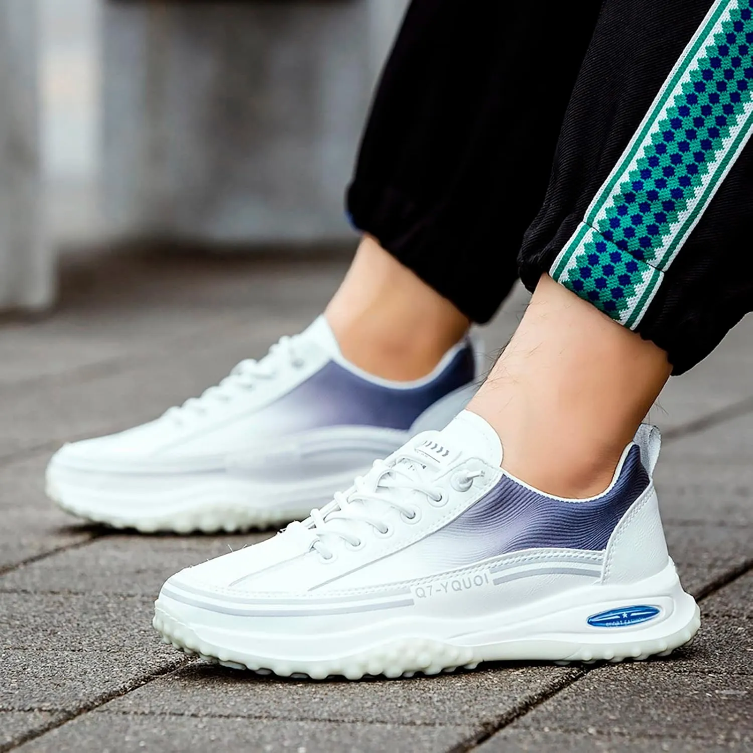 Men's Classic Casual Jogging Sneakers Lightweight Breathable Walking Shoe Gym Tennis Non Slip Barefoot Sneaker