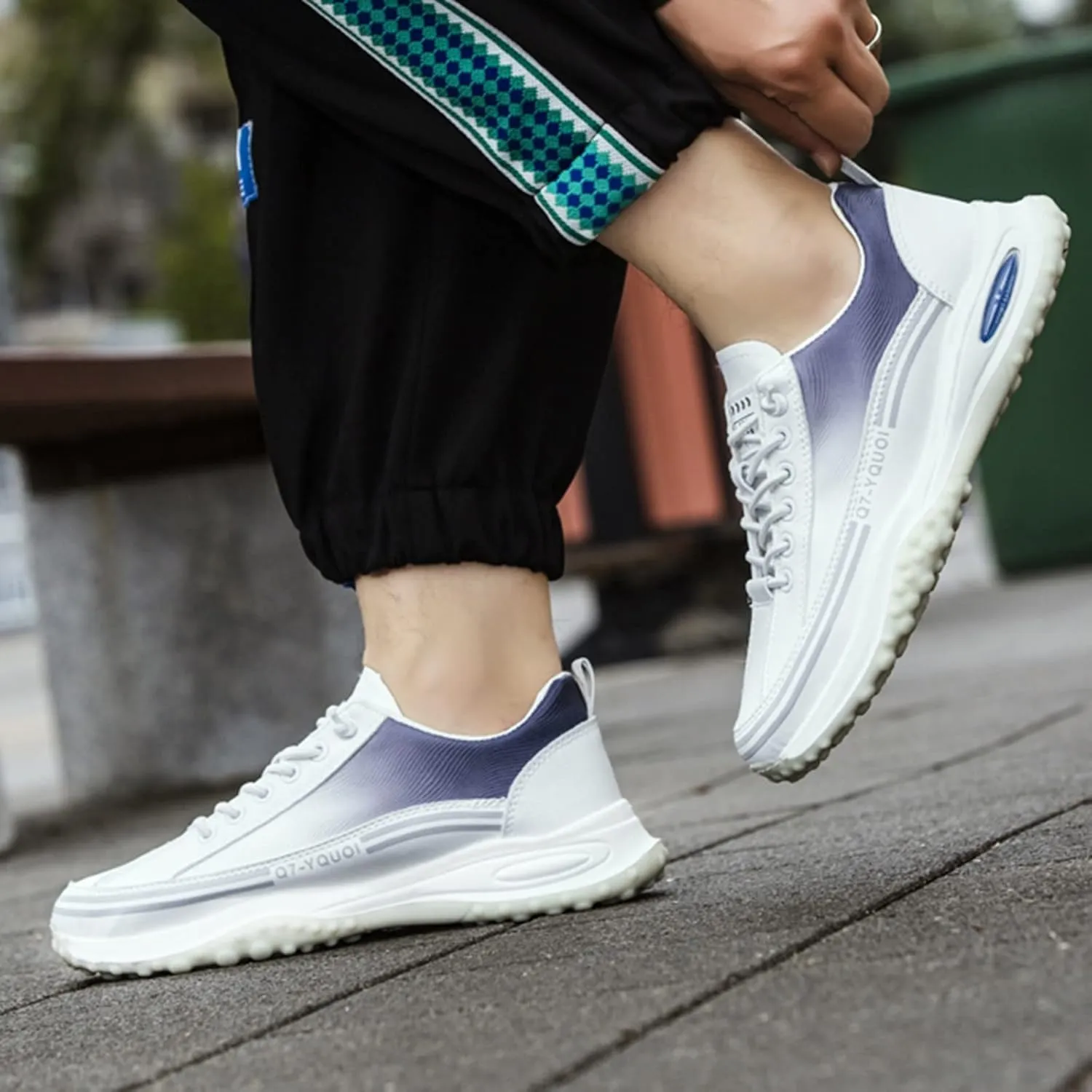 Men's Classic Casual Jogging Sneakers Lightweight Breathable Walking Shoe Gym Tennis Non Slip Barefoot Sneaker