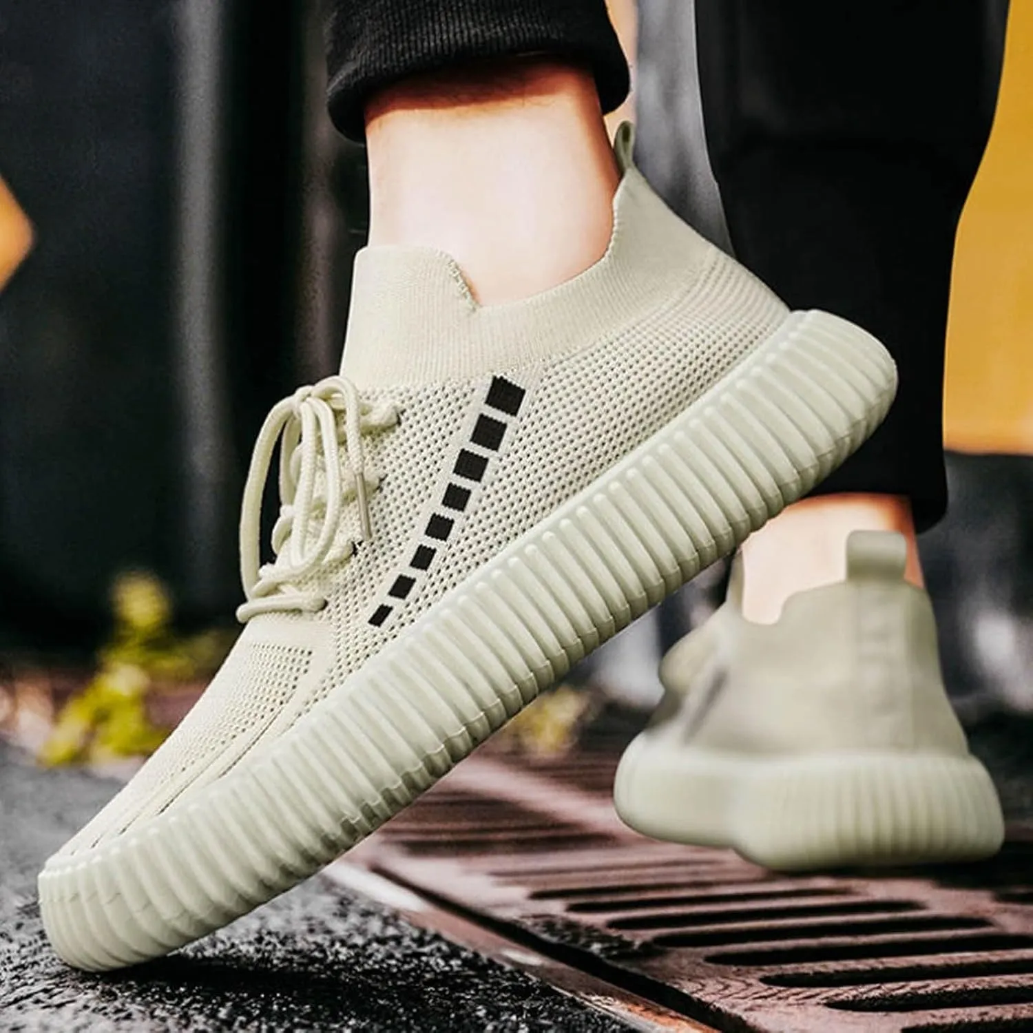 Men's Comfortable Diabetic Shoes Comfortable Breathable Stretch Canvas Slip On Sneaker Convenient Slip On Shoes