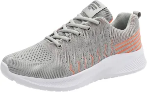 Men's Comfortable Stretch Workout Shoes Lace Up Lightweight Breathable Fashion Sneaker Casual Stretch Sneaker