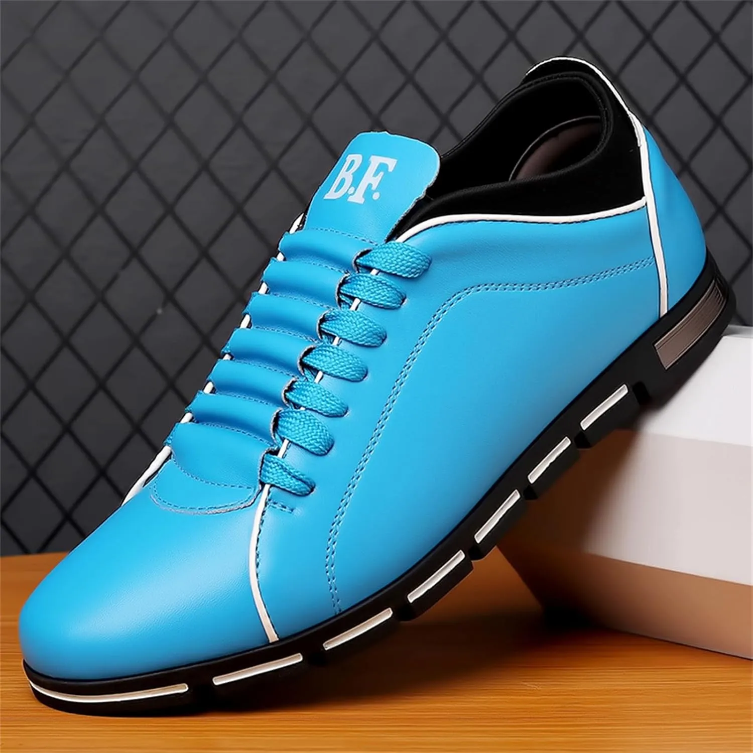 Mens Driving Shoes Fashion Walking Flat Sneakers Comfort Lace-up Business Casual Shoes Wedding Office Dress Shoes