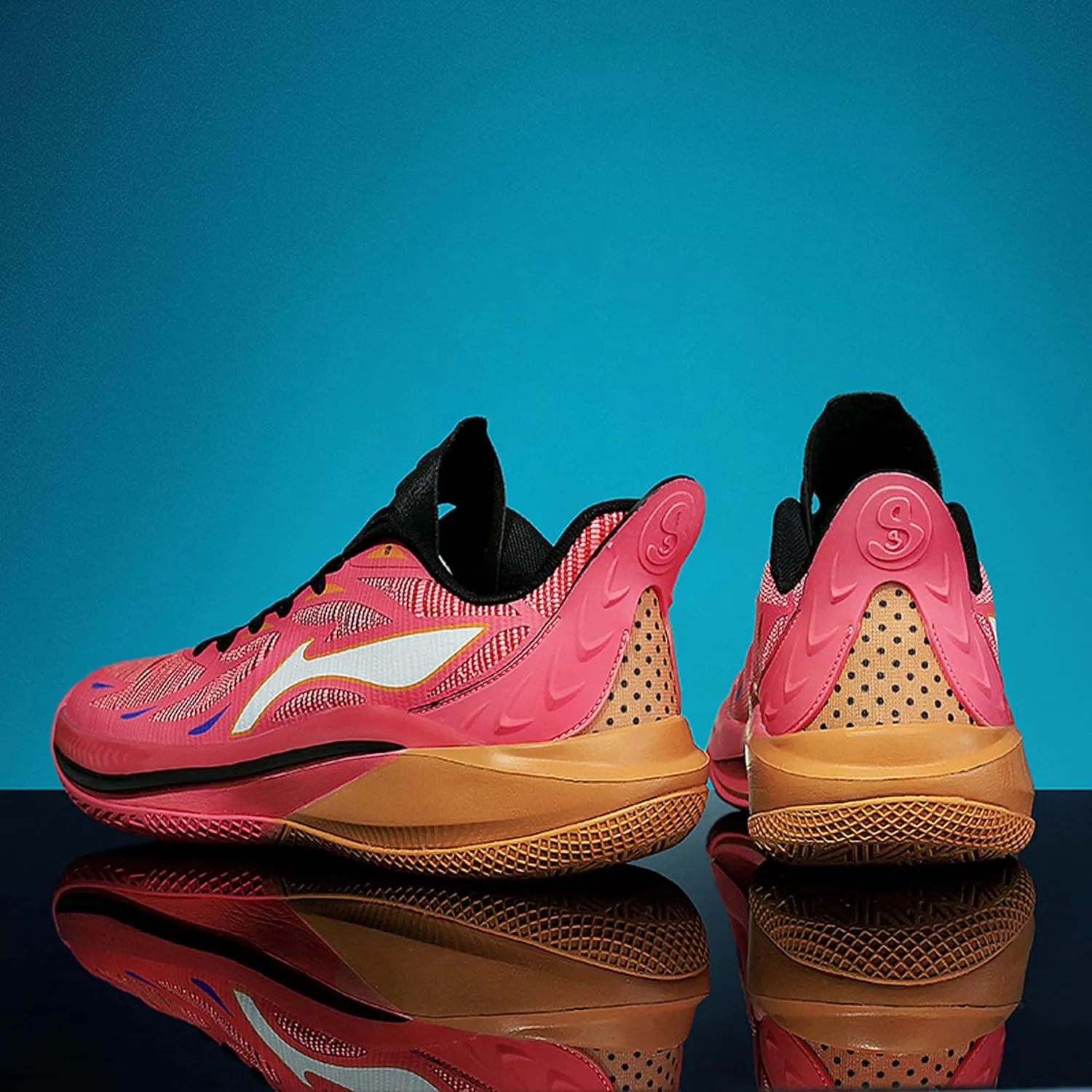 Men's Fashion Basketball Shoes Fashion Sneakers Breathable Mesh Casual Athletic Walking Shoes Non-Slip Wearable Training Sports Running Shoes