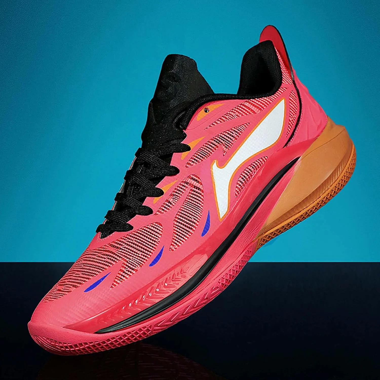 Men's Fashion Basketball Shoes Fashion Sneakers Breathable Mesh Casual Athletic Walking Shoes Non-Slip Wearable Training Sports Running Shoes