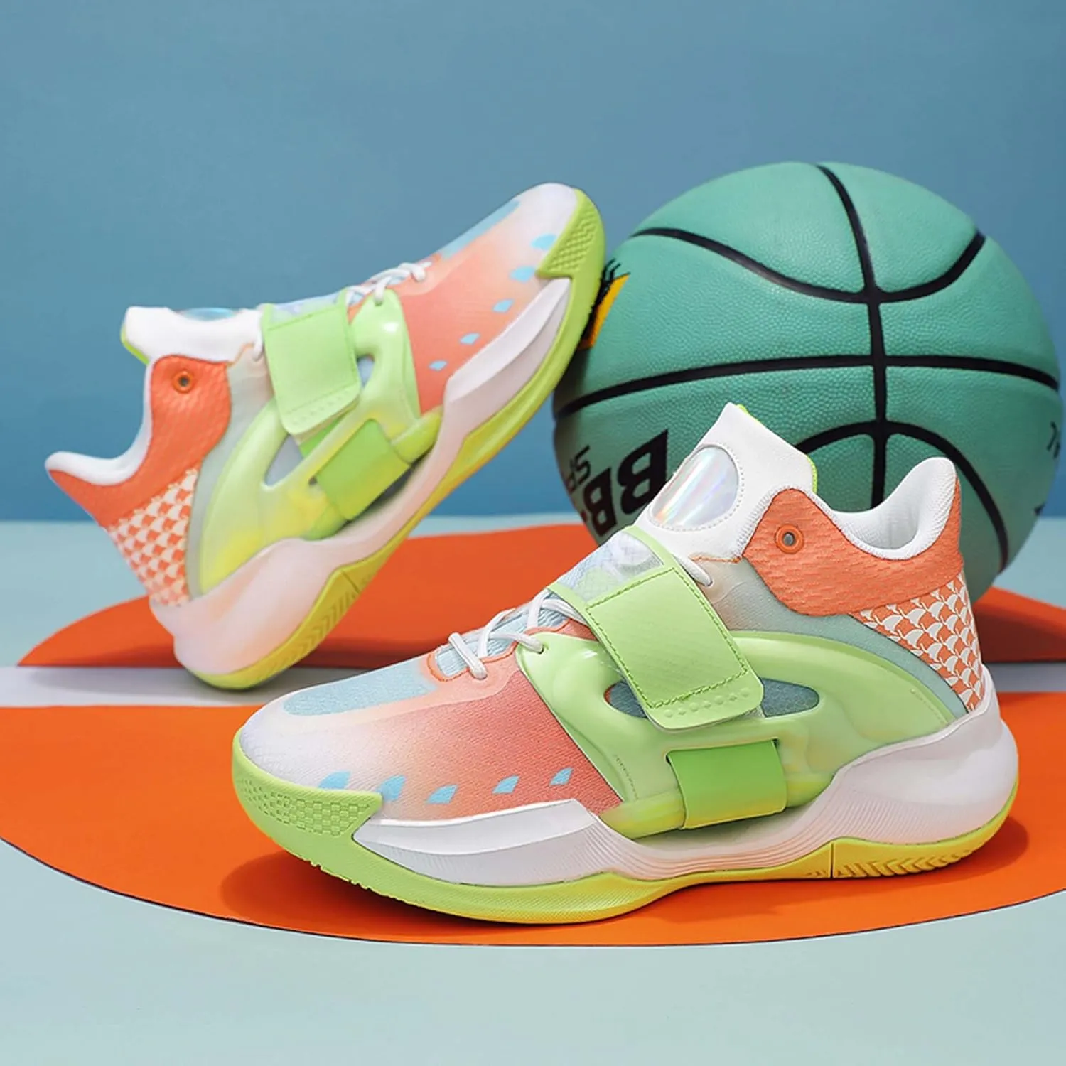 Men's Fashion Basketball Shoes Soft Sole Comfortable Sneakers Teenagers Breathable Anti-Slip Running Trainers Women's Basketball Sneakers Outdoor Casual Walking/Men's/Women's Shoes