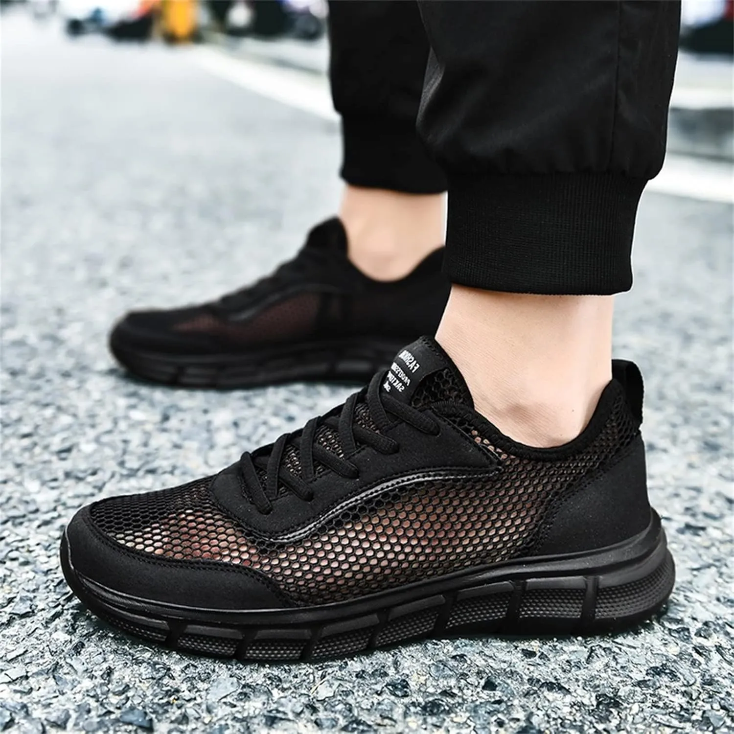 Men's Fashion Versatile Walking Shoes Comfortable Breathable Lace Up Sneaker Lightweight Diabetic Shoes for Men