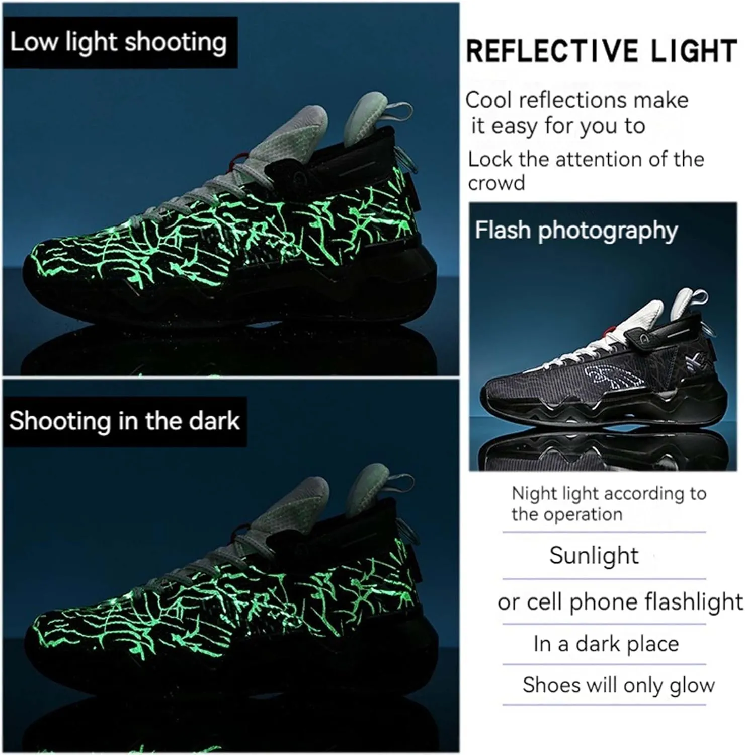 Men's Fluorescent Basketball Shoes Fashion Sneakers Indoor and Outdoor Basketball Game Training Shoes Women's Outdoor Fitness Running Shoes Men's High Top Basketball Shoes