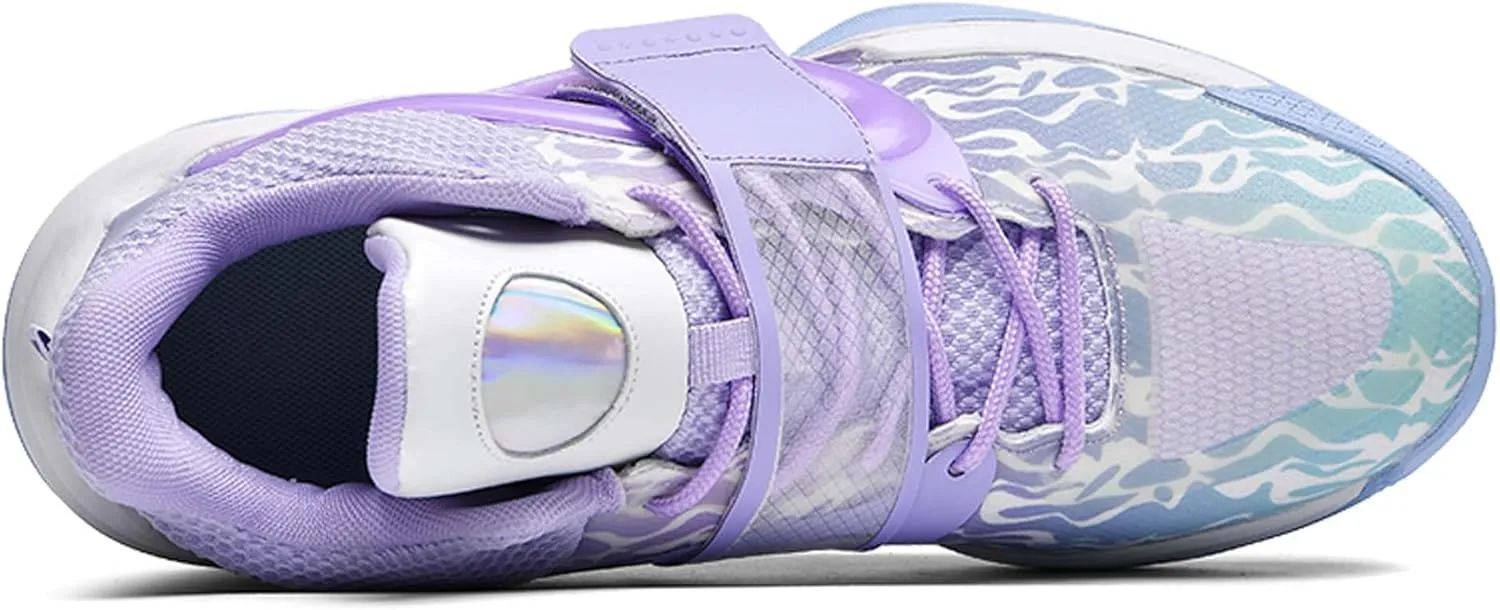 Men's Fluorescent Basketball Shoes Non-Slip Cushioning Youth Training Running Basketball Sneakers Comfortable Breathable Women's Fitness Tennis Basketball Sneakers