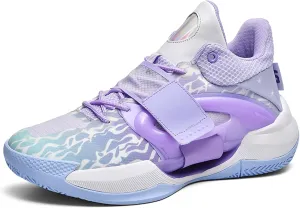 Men's Fluorescent Basketball Shoes Non-Slip Cushioning Youth Training Running Basketball Sneakers Comfortable Breathable Women's Fitness Tennis Basketball Sneakers