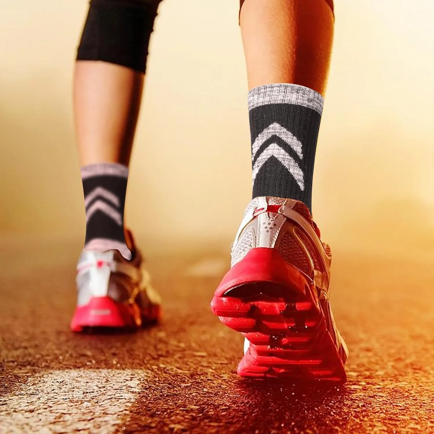 Men's Hiking Socks - Moisture Wicking, Cushioned, Comfort Work Socks for Men, 5 Pairs