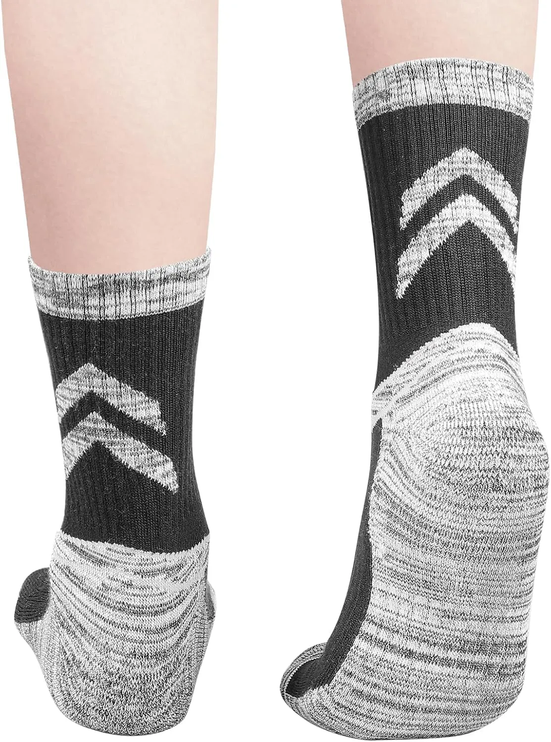 Men's Hiking Socks - Moisture Wicking, Cushioned, Comfort Work Socks for Men, 5 Pairs
