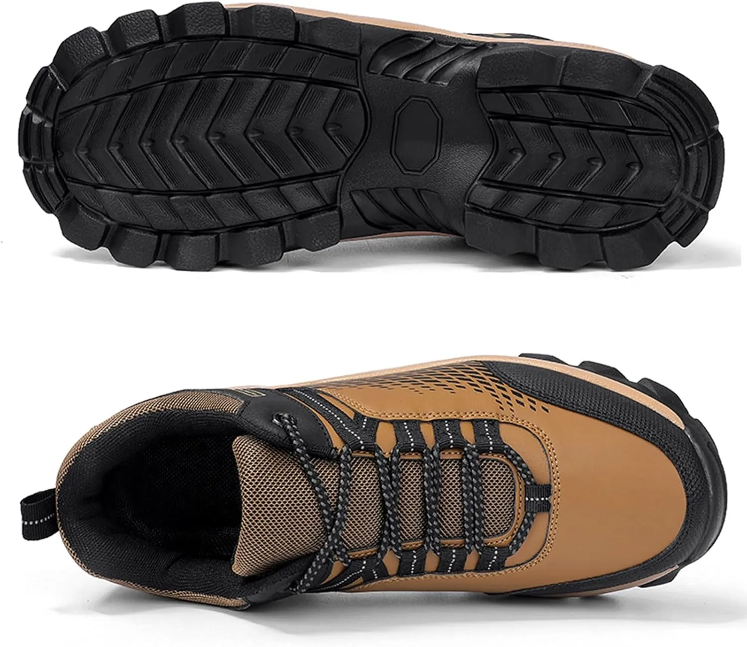 Men's Lace Up Memory Foam Sneakers Breathable Casual Comfortable Walking Sneaker Lightweight Minimalist Shoes
