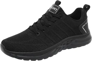 Men's Non Slip Barefoot Minimalist Shoes Lace Up Lightweight Breathable Fashion Sneaker Non Slip Walking Shoes