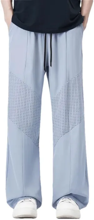 Men's Pants Elastic Waist Breathable Quick Dry Sport Slim Fit Casual Straight Pants