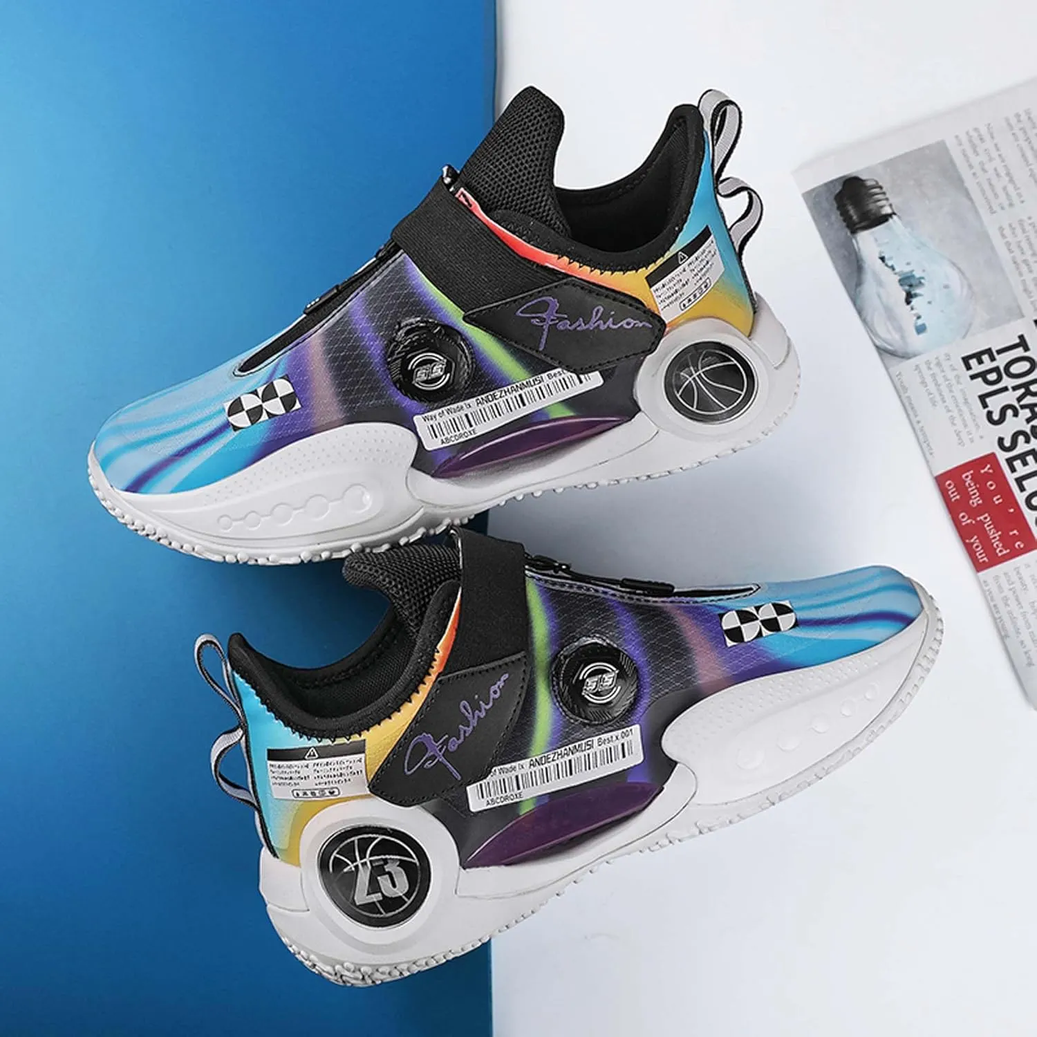 Men's Professional Basketball Shoes Non-Slip Training Low Top Sports Running Shoes Teenagers Fashion Sneakers Women's Outdoor Casual Sports Walking Shoes