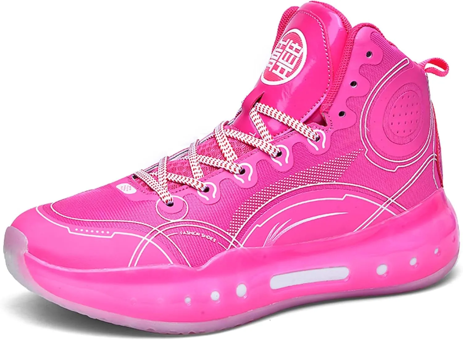 Men's Professional High Top Basketball Shoes Outdoor Anti-Slip Cushioning Teenage Sports Running Training Shoes Women's Fashion Sports Basketball Shoes Casual Walking Sports Men's/Women's Shoes