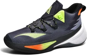 Men's Professional Match Basketball Shoes Street Combat Basketball Sneakers Women's Non-Slip Breathable Casual Sneakers Arch Support Walking Shoes
