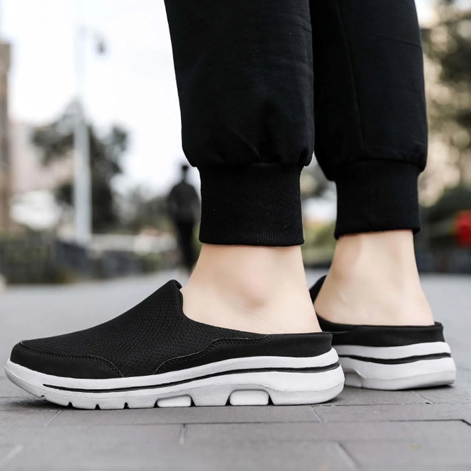 Men's Reathable Stretch Canvas Shoes Lightweight Breathable Walking Shoe Gym Tennis Business Formal Dress Shoes