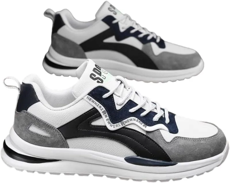 Men's Retro Street Style Low-Top Skate Shoes - Comfortable, Non-Slip, Durable Lace-Up Sneakers in Striped & Solid Colors for Casual, Running & Outdoor Activities - All-Season Wear