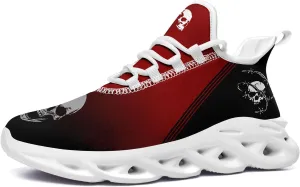 Men's Road Runnig Shoes Non-Slip Lightweight Fashion Skull Rose Walking Sneaker Athletic Cool Cushioned Sport Shoes for Women