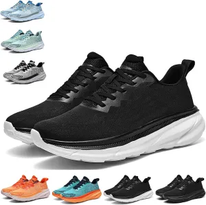 Men's Running Sneakers Shoes Comfortable Platform Cushioned Mens Road Running Shoes Ultra Light Breathable 2025 Casual Walking Tennis Jogging Athletic Trainers