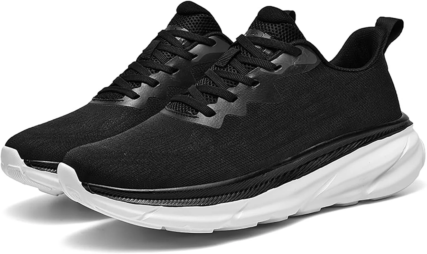 Men's Running Sneakers Shoes Comfortable Platform Cushioned Mens Road Running Shoes Ultra Light Breathable 2025 Casual Walking Tennis Jogging Athletic Trainers