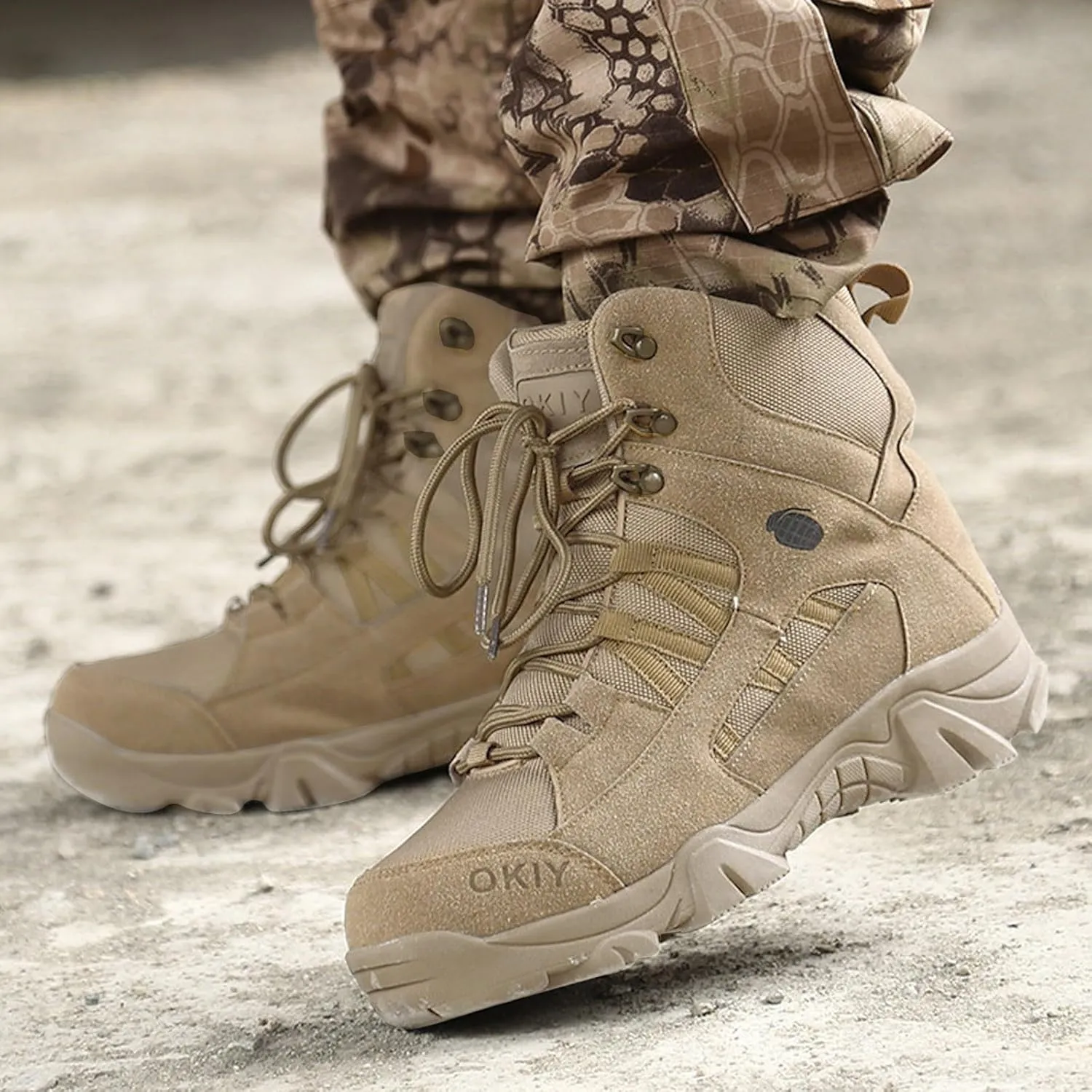 Men's Shoes High Top Lace Up Casual Shoes Outdoor Climbing Desert Boots Short Mens Low Cut Boots Casual Sneaker