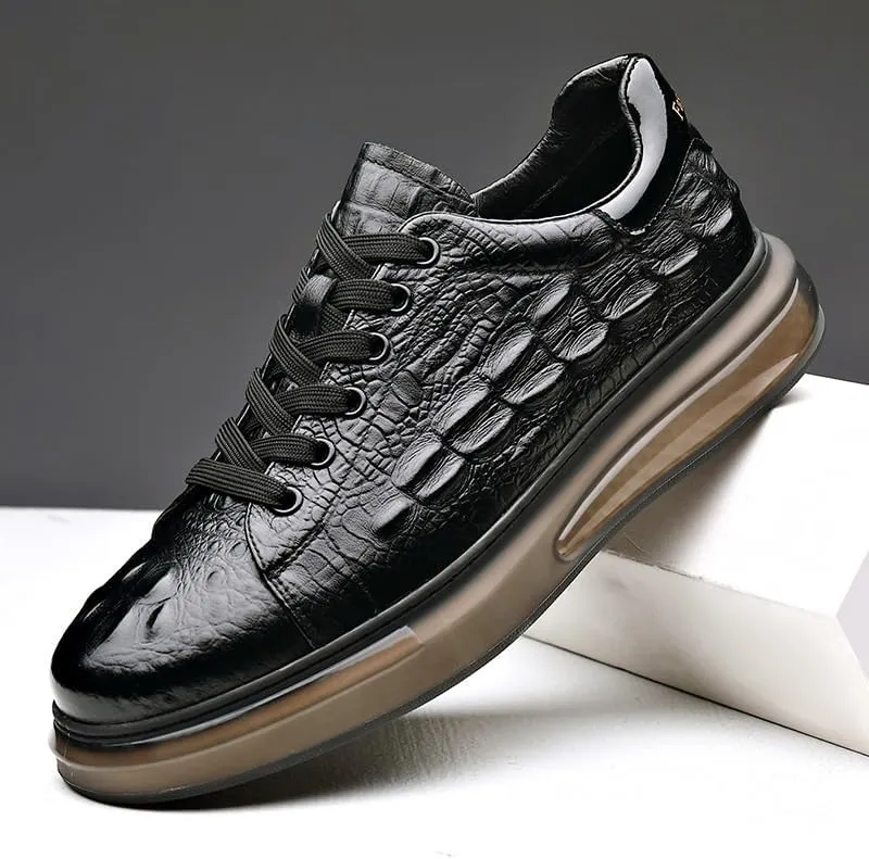 Men's Slim-Fit Derby Business Shoes - Textured Leather Construction with Arch Support for Office & Formal Gatherings