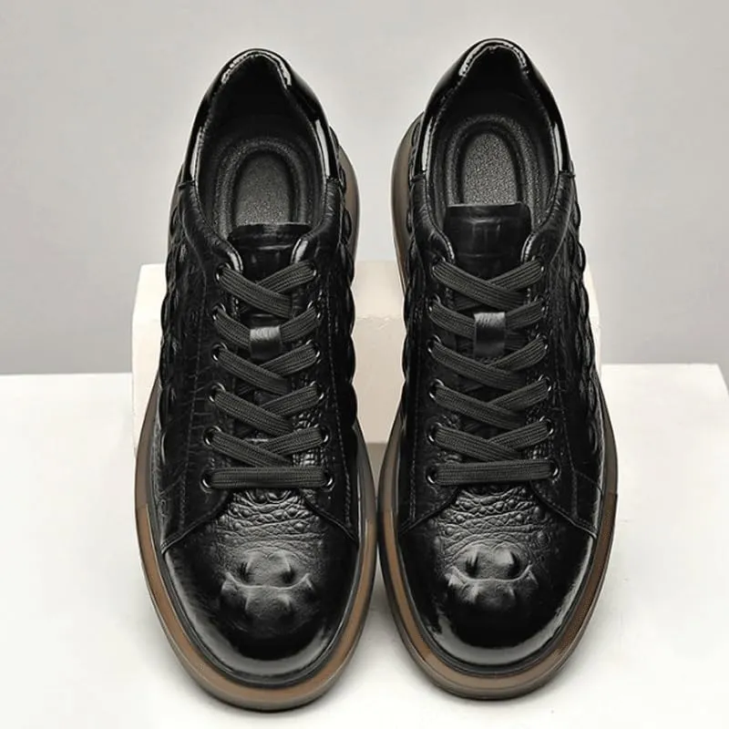 Men's Slim-Fit Derby Business Shoes - Textured Leather Construction with Arch Support for Office & Formal Gatherings