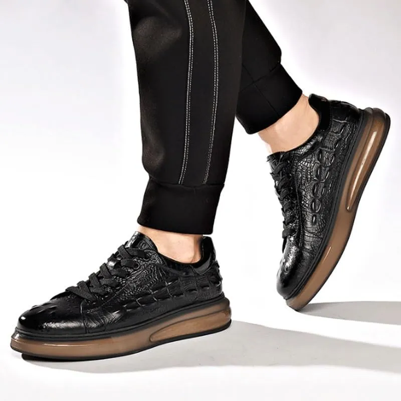 Men's Slim-Fit Derby Business Shoes - Textured Leather Construction with Arch Support for Office & Formal Gatherings