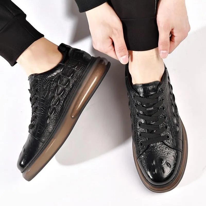 Men's Slim-Fit Derby Business Shoes - Textured Leather Construction with Arch Support for Office & Formal Gatherings
