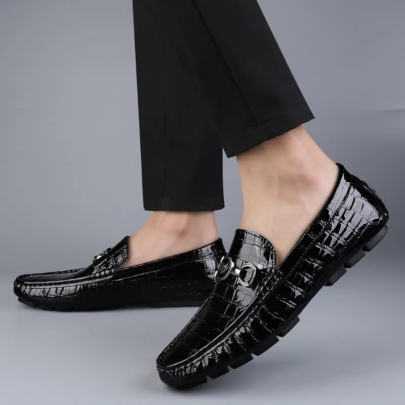 Men's Slip-On Oxfords Shoes Modern Classic Leather Dress Shoes Business Office Casual Derby Shoes