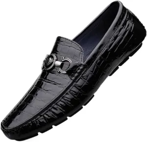 Men's Slip-On Oxfords Shoes Modern Classic Leather Dress Shoes Business Office Casual Derby Shoes