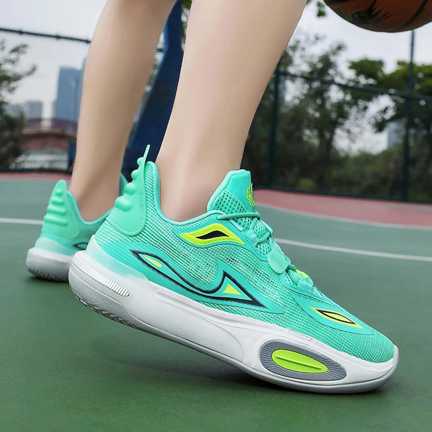 Men's Sports Basketball Shoes Fashion Sneakers Non-Slip Breathable Training Running Shoes Women's Outdoor Tennis Fitness Walking Sneakers