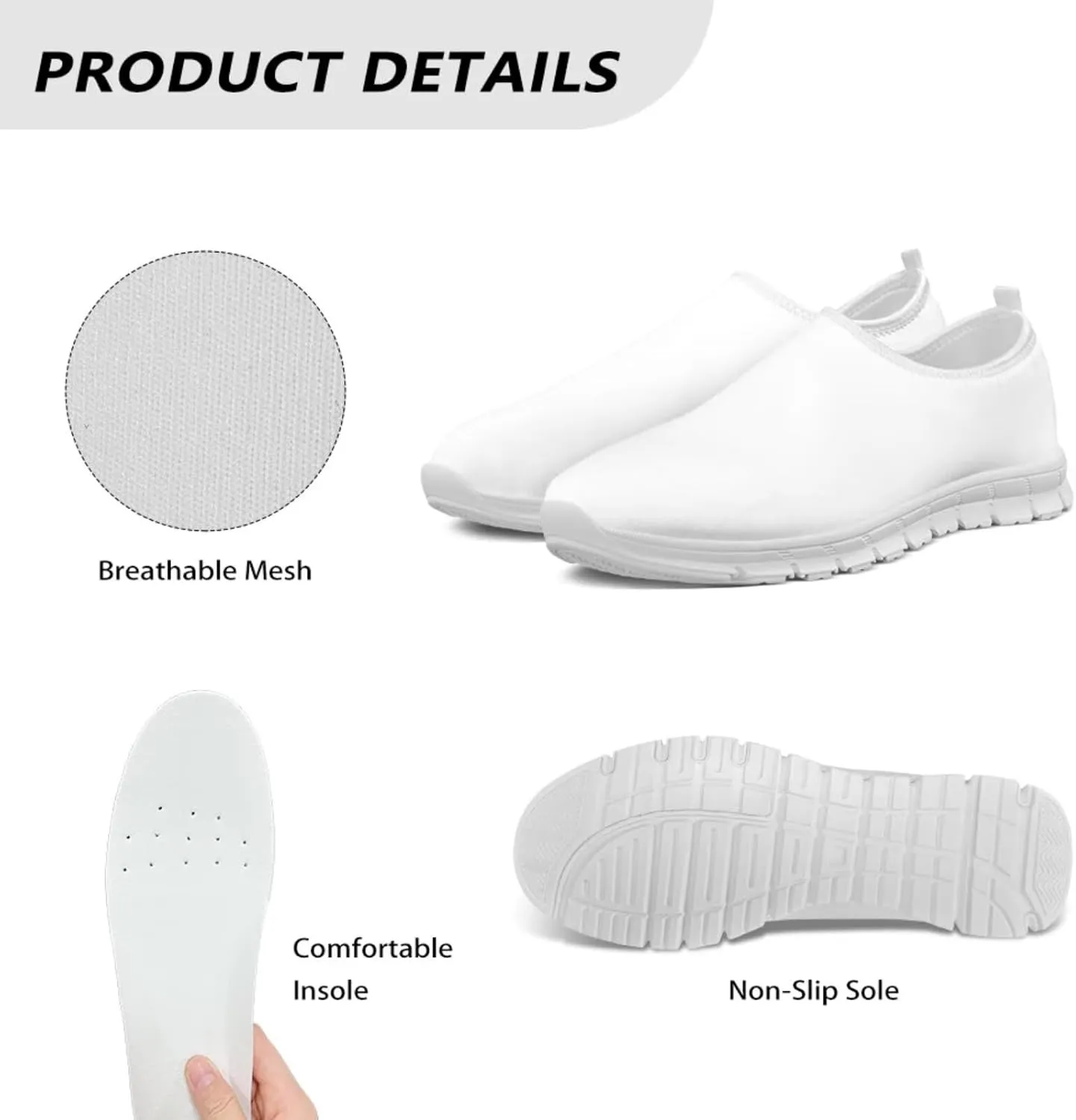 Men's Supportive Running Shoes Fashion Casual Athletic Shoes Elastic Cushioned Walking Travel Shoe for Daily Dating Size 5-14 Black Sole