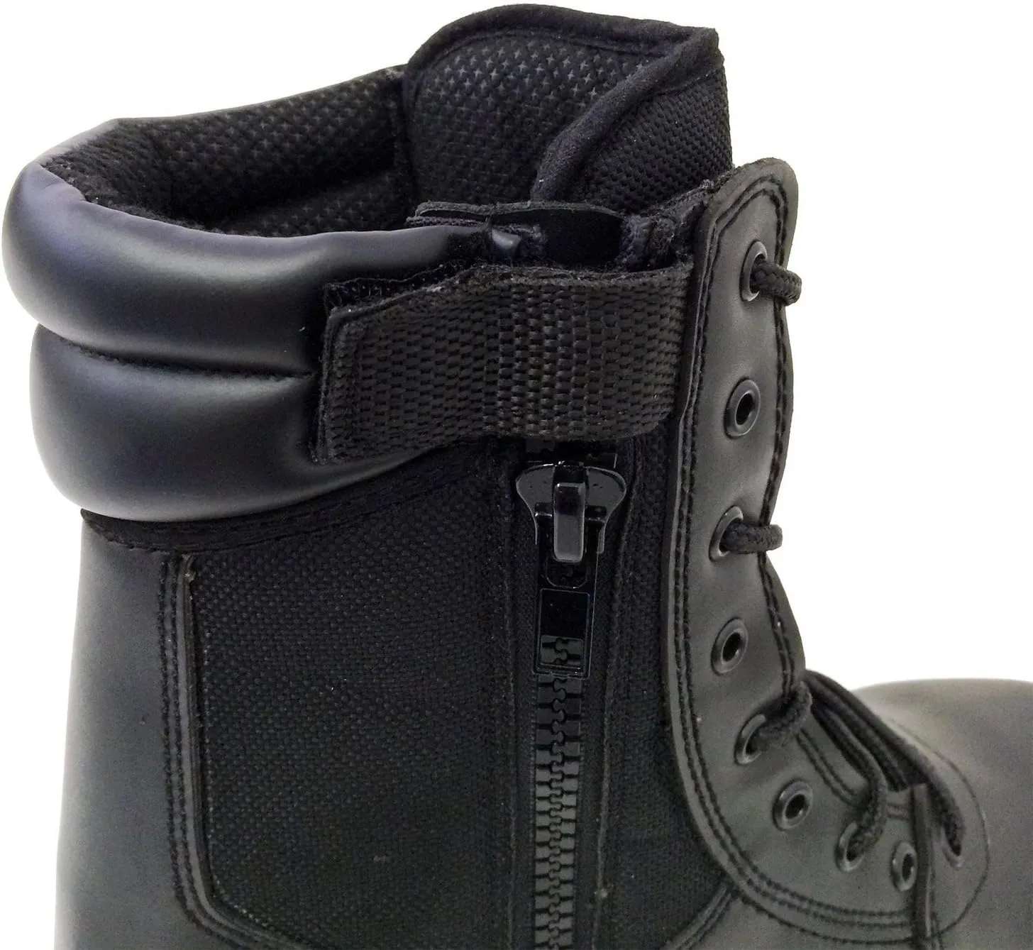 Men's Tactical Boots Black Side Zipper 8" Combat Military Swat Work Shoes