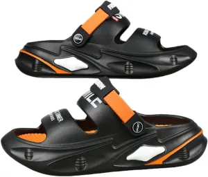 Men's Trendy Street Style Colour Block Open Toe Breathable Chunky Slippers, Comfy Non Slip Casual Durable EVA Slides For Men's Outdoor Activities,Men's sandals