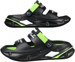 Men's Trendy Street Style Colour Block Open Toe Breathable Chunky Slippers, Comfy Non Slip Casual Durable EVA Slides For Men's Outdoor Activities,Men's sandals